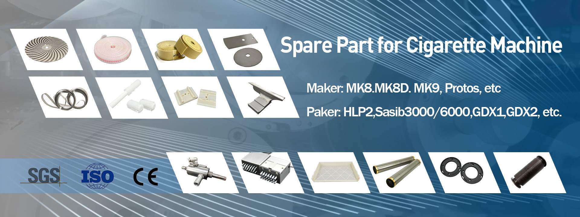 qualidade peças sobresselentes da maquinaria do tabaco fábrica