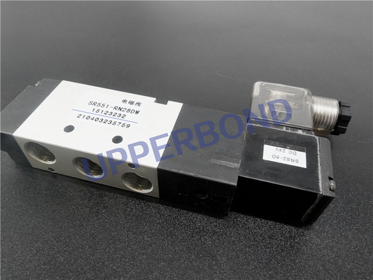 Peças sobresselentes da válvula de solenoide da número da peça SR551-RN28DW 24V para a máquina do cigarro